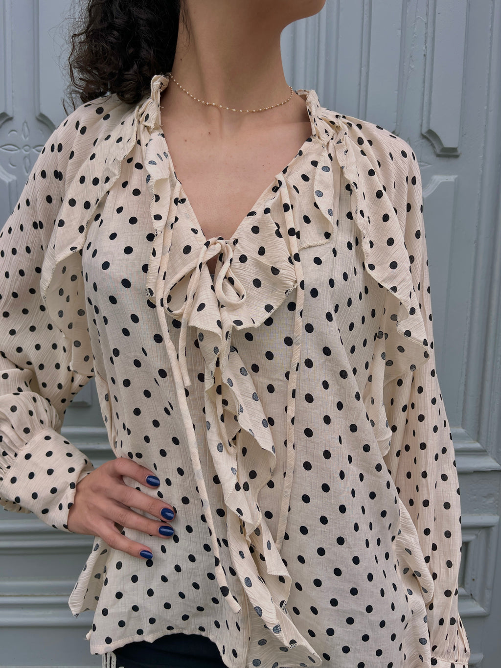 Blouse à pois